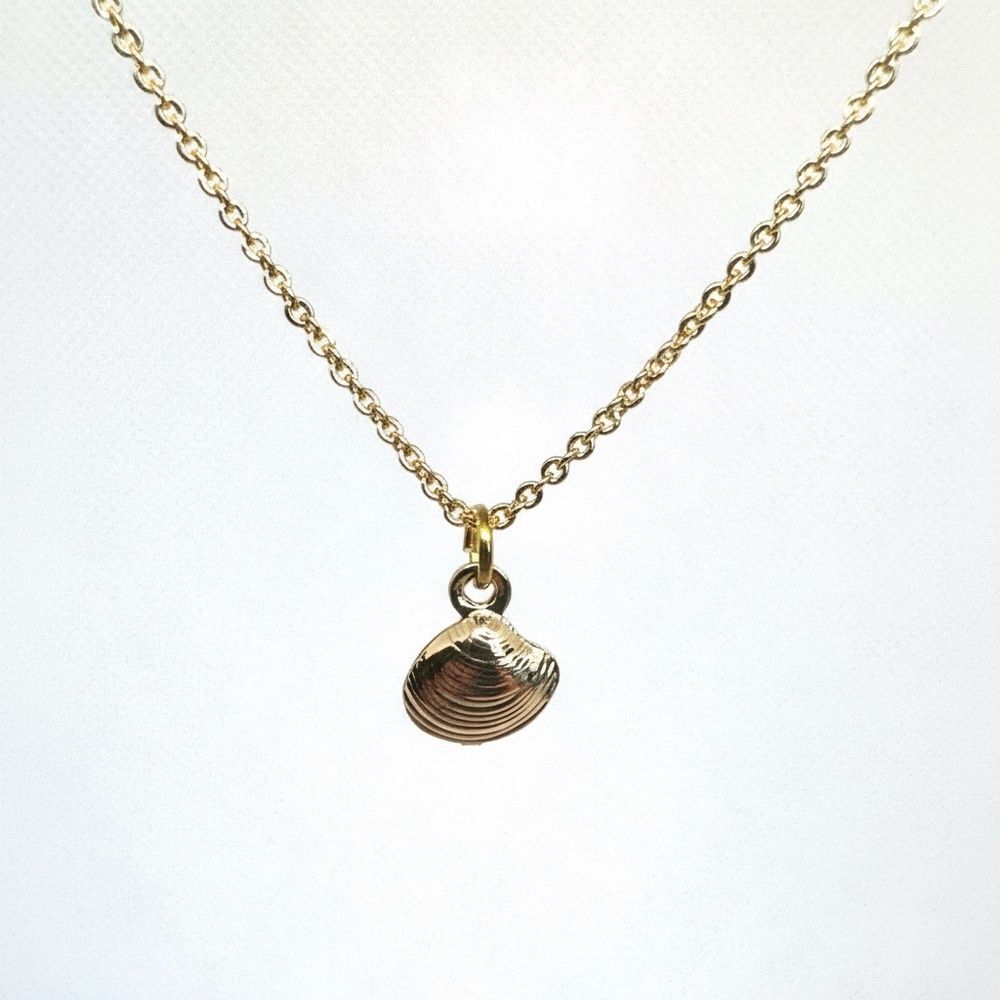 Indio Jewelry New Tiny Gold Puffy Sea Shell Necklace #211
